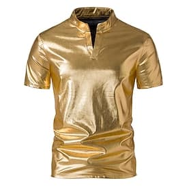 Disco Années 1980 Couleur métalique brillante Bal Masqué Disco Déguisement Homme Costume de Carnaval Mascarade Fête / Soirée Enterrement de Vie de Jeune Fille