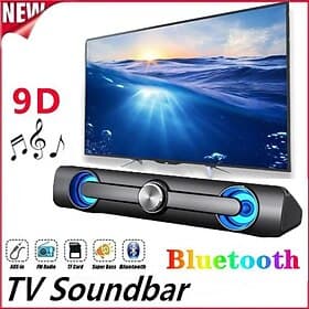 Kabelloser Bluetooth Soundbar Hi-Fi Stereo-Lautsprecher Upgrade-Version mit hoher Klangqualität für Smartphone/Tablet/Computer TV Heimkino TV kräftiger Bass So