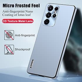 Handy Hülle Handyhüllen Für Samsung Galaxy S23 S22 S21 Ultra Plus Rückseite Mattiert Vollschutz Staubdicht Einfarbig TPU PC Metall