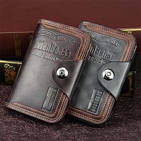 Neue Herren Kreditkartenhalter Geldbörse Leder kurze männliche Brieftasche mit Münztasche Kartenhalter Trifold Geldbörse Herren Clutch Geldbeutel Münztaschen