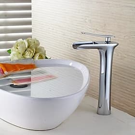 Waschbecken-Mischbatterie mit Wasserfall, hoch, Mono-Waschbecken, Einhand-Waschtischarmaturen, Waschraum mit Warm- und Kaltwasserschlauch, Monoblock-Gefäß, Was