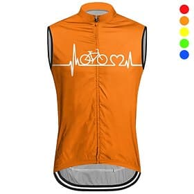 Herren Fahrradweste Radtrikot Grafik Buchstaben Zahlen Lustig Ärmellos Fahhrad Weste / Gilet Trikot Oberteil mit 3 Gesäßtaschen Mountainbike MTB Straßenradspo