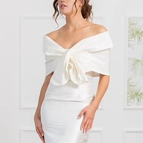 Châles enveloppes pour femmes pur élégant sans manches wraps de mariage en imitation soie avec couleur pure pour fête printemps et été pour faire impression