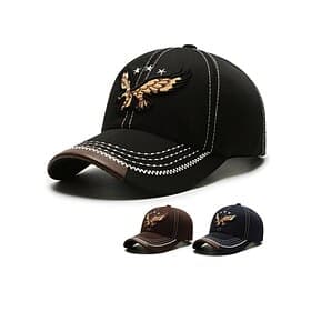 Herre Baseballcaps Svart Navyblå polyester Broderi Justerbare Mote Klassisk Tidløs Elegant og moderne utendørs Daglig Dyr Bærbar Pustende