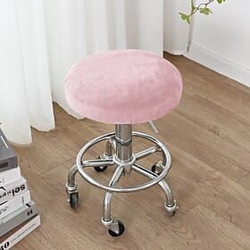 Velvet Round Bar Stool Seat Covers Pub Counter Stool Chair Slipcover Square Swivel Barstool Elastic Bar Chair Covers Washable Cushion Cover for Coffe Party Bar