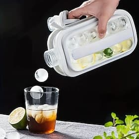 1pc Ice Ball Maker Kettle Kitchen Bar Accessories Gadgets Creative Ice Cube Mold 2 In 1 Multifunctional Container Pot
