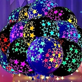 10 stücke glow in the dark ballon 12 zoll 30cm karneval party dekoration transparent fluoreszierende welle dot candy farbe dot hochzeit party dekoration