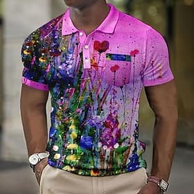 Kentucky Derby Men's Graphic Prints Waffle Polo Shirts Polo Shirts Lapel Polo Short Sleeve Polo Shirts Turndown Fashion Designer Casual Casual Daily Outdoor St