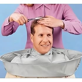 Haarschürze Umhang für Friseur, einfaches Design, Muster, wasserdicht, Haarschnitt-Stoffwickel, schützt Haarschneide-Umhang, Regenschirm-Umhang, Verwendung im