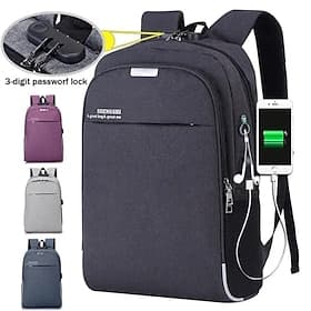 Multifunktionaler wasserdichter USB-Lade-Business-Laptop-Rucksack für Männer und Frauen, Reise-Anti-Diebstahl-Rucksack, Schulrucksack, Geschenk für den Schulan