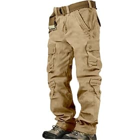 Herren Cargohose Cargohosen Cargohose Wanderhose 8 Tasche Glatt Komfort Atmungsaktiv Outdoor Täglich Ausgehen Modisch Brautkleider schlicht Graues Grün Tarnung