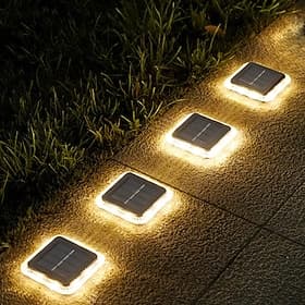 Solar-LED-Erdlicht im Freien, wasserdichte Wandleuchten, 8 LEDs, für Garten, Weg, Garten, Park, Rasen, Hof, Terrasse, Gehweg, Dekoration