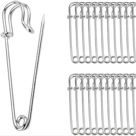 20 stks grote veiligheidsspelden, 2,75 heavy-duty deken pinnen bulk stalen lente lock pinnen bevestigingsmiddelen voor dekens ambachten rokken kilts broche mak