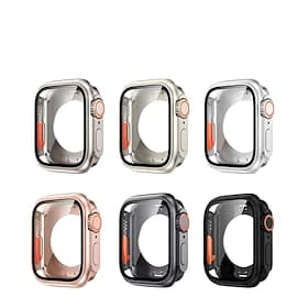 Boîtier de montre avec protecteur d'écran Compatible avec Apple Watch Series 8 7 41mm 45mm / Series 6 5 4 SE 40mm 44mm Tout autour de la protection Antichoc Ve