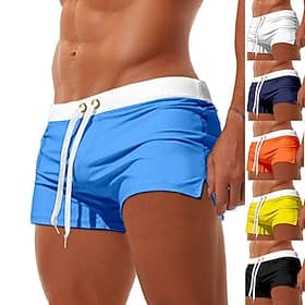 Homme Shorts de bain Short de bain Patchwork Cordon de serrage Poche à Fermeture Éclair Lycra Séchage Rapide Élastique Confortable Shorts de Surf Bas Surf Plag