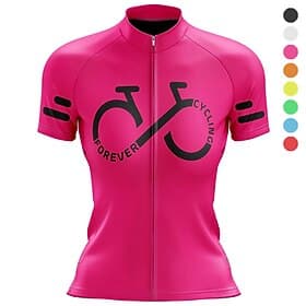 Women's Cycling Jersey Graphic Funny Short Sleeve Bike Jersey Top with 3 Rear Pockets Mountain Bike MTB Road Bike Cycling Quick Dry Reflective Strips Back Pock