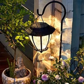 extérieur solaire jardin suspendu lanterne lumière super étanche solaire applique villa porche cour décoration atmosphère lumières