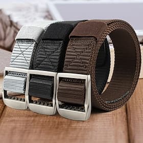 Men's Tactical Belt Nylon Alloy Plain Blue Black Daily Wear Going out Weekend Nylon Web Work Belt