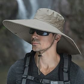 chapeau de soleil à large bord upf50 chapeau de pêche chapeau d'été respirant à séchage rapide imperméable pour la pêche campingamp; randonnée safari plage