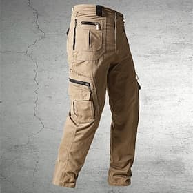 Per uomo Pantaloni cargo Pantaloni tattici Pantaloni da lavoro Tasca con cerniera Multi tasca Gamba dritta Tinta unica All'aperto Lunghezza intera Giornaliero