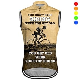 Herren Fahrradweste Radtrikot Grafik Buchstaben Zahlen Ärmellos Fahhrad Weste / Gilet Trikot Oberteil mit 3 Gesäßtaschen Mountainbike MTB Straßenradsport Schn