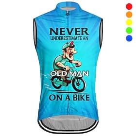 Men's Cycling Vest Cycling Jersey Graphic Letter Number Sleeveless Bike Vest / Gilet Jersey Top with 3 Rear Pockets Mountain Bike MTB Road Bike Cycling Quick