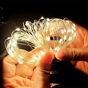 Elegante Hochzeits Empfang Feier LED Lichterkette USB/Batteriebetrieben Kupferdraht Feenlichter Girlande für Party Hochzeitslichter Dekor