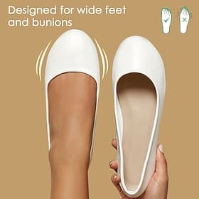 Femmes Chaussures plates Ballerines Grande Taille Chaussures souples Quotidien Promenade Couleur Unie Découpé Talon plat Occasionnel Confort Minimalisme PU Noi