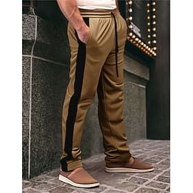Herren Jogginghose Trainingshose Jogginghose Jogger Hose Hosen Jogginghose mit geradem Bein Kordelzug Elastische Taille Gerade geschnitten Farbblock Patchwork