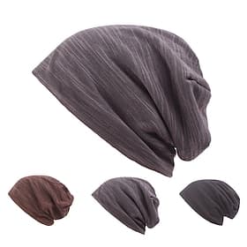 Unisex Beanie Hat Black Coffee Cotton Travel Beach Outdoor Vacation Plain