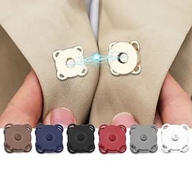 5Pairs 14MM Colorful Plum Magnet Buckles Dark Sewing Supplies Automatic Magnetic Snaps Invisible Clothes Bag Buckles DIY Craft
