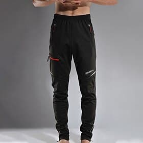 ROCKBROS Herren Fahrradhose Fahhrad Hosen Unterteile Winter Mountainbike MTB Straßenradsport Sport Thermowarm Fleece-Futter Winddicht Reflektierende Streifen S