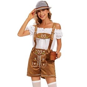 Oktoberfest Blusa / Camicia Lederhosen Cappello alpino Bavarese Bavarese Tedesco Prati Per donna Panno in stile tradizionale