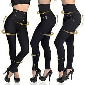 Damen Leggings Gemütliche Leggings Mode Einfach Volle Länge Hohe Taille Einfarbig Reißverschluss Po-Lifting Bauchkontrolle Weich Mikroelastisch Täglich Lässig