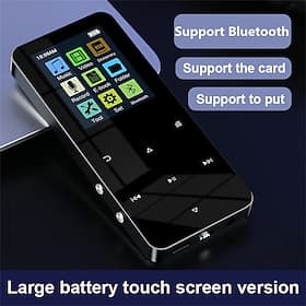 Q8 Met Bluetooth 5.0 MP3 Speler Full 1.8 inch Touch Screen 4GB 8GB 16GB 32GB MP4 Player Muziekspeler Met Ingebouwde Speaker Fm Radio Recorder