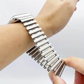 Upgrade Your Apple Watch with a Durable Stainless Steel Elastic Watchband - Fits Series 8, 7, 6, 5, 4, 3 49mm, 40mm, 44mm, 42mm, 45mm, 41mm 38mm Models