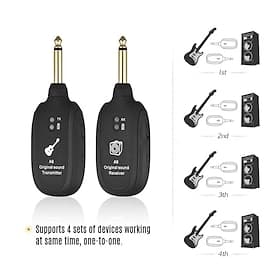 Sistema inalámbrico a8 uhf, receptor transmisor de audio para guitarra eléctrica, piezas de violín y bajo