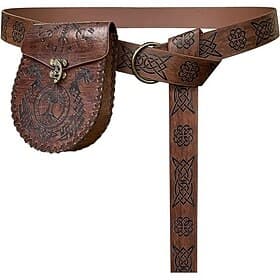 Mittelalterlich Taillengürtel Wikinger Kostüm Unisex Keltisch Vikinger Halloween Karneval Leistung Party LARP Erwachsene Gürtel Tasche