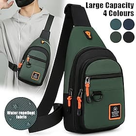 Mochila bandolera repelente al agua con gran capacidad: bolso cruzado elegante y duradero en 4 colores para la escuela, el trabajo o actividades al aire libre