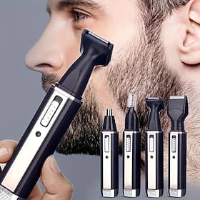 4 en 1 rechargeable hommes électrique nez oreille tondeuse à cheveux indolore femmes coupe brûlures latérales sourcils barbe tondeuse à cheveux coupe rasoir