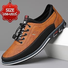 Men's Brown Casual Sneakers with Lace-Up Design – Comfortable Non-Slip Walking Shoes for Daily Outdoor Activities