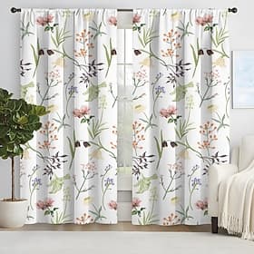 Rideaux occultants à 2 panneaux, pour salon, chambre à coucher, traitements de fenêtres de cuisine, isolation thermique, assombrissement de la pièce