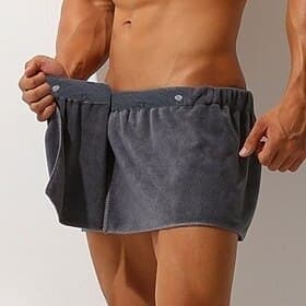 mannen zachte draagbare badhanddoek korte broek zachte mircofiber zwemmen strand sneldrogende handdoekdeken