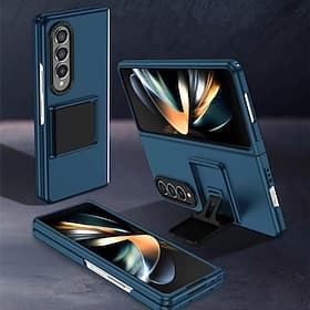 téléphone Coque Pour Samsung Galaxy Pliage en Z 7 Z Fold 6 Z Fold 5 Z Fold 4 Z Fold 3 Coque Arrière avec Support Support Mat Givré Couleur Unie TPU