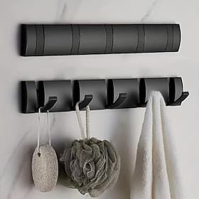 Folding Wall Hanger Hook, Multi-Purpose Hooks Bathroom Coat Towel Holder, Door Back Key Cloth Hook, Wall Mounted Bathroom Organizer Holder, Heavy Duty Coat Wal