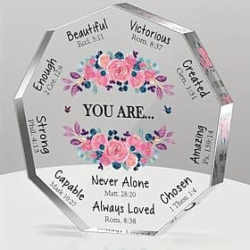 Gifts for Women (44Inch), Birthday Gifts Inspiration Religious Gifts Spiritual Gifts Catholic Gifts For Women Her Mom Friends Female Coworker Sister (Acrylic)