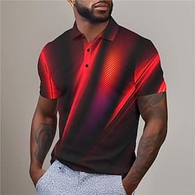 Hombre Graphic Camisetas polo Camiseta de golf Manga Corta Camisas de polo Camisas con cuello Casual Ropa de vacaciones Ropa para fiesta Trajes de fiesta Impre