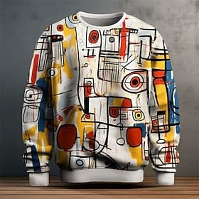 Homme Graffiti Sweat-shirts Sweat-shirt Pull manche longue Sweat-shirt Col ras du cou Mode Quotidien Occasionnel Impression 3D Vêtements de rue Sortir Impressi