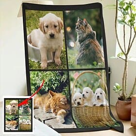 Customized BlanketPersonalized Gifts4PhotosPersonalizedCouplesGiftsCustomizedPictureBlanketILoveYouGiftsBirthdayGiftforWifeHusbandGirlfriend