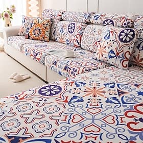 Funda mágica para sofá, fundas elásticas para cojines de sofá, estilo bohemio, protector de muebles antideslizante para funda de asiento seccional 1/2/3/4, fun